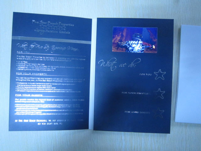4.3 inch video booklet